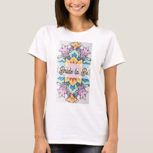 Bride to Be T-Shirt with Colourful Pattern