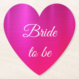 Bride to be Two-Toned Color Paper Coaster