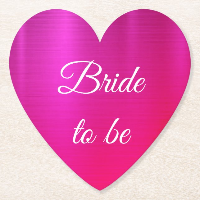 Bride to be Two-Toned Color Paper Coaster (Front)