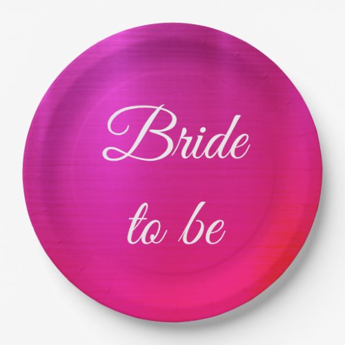 Bride to be Two_Toned Color Paper Plate