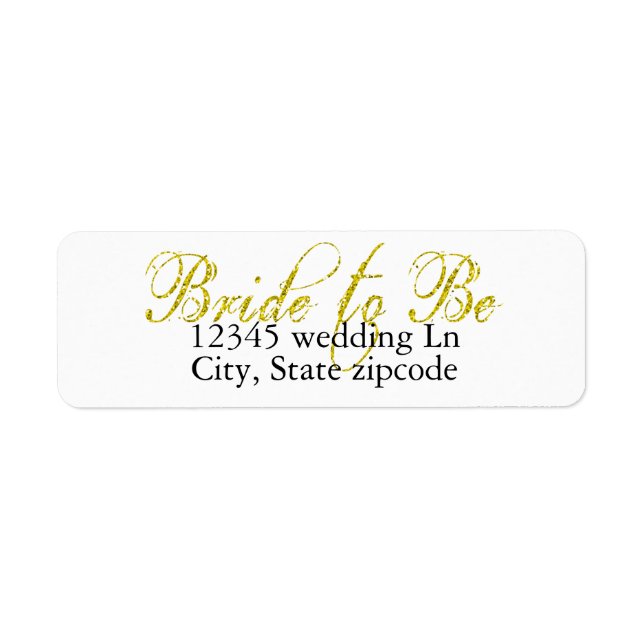 Bride to be wedding marriage bridal label (Front)
