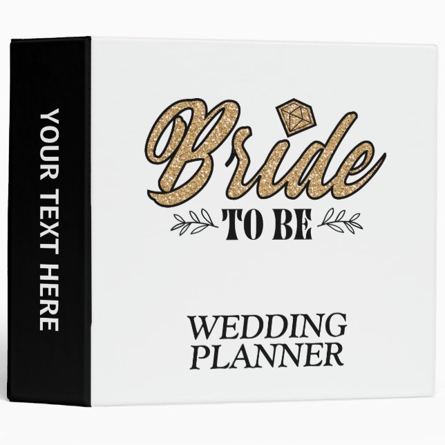Bride To Be Wedding Planner Binder (Front/Spine)