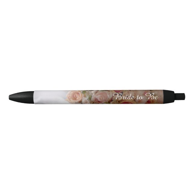 Bride to be wedding shower gift floral pen (Front)
