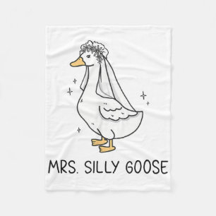 Bride To Be Wedding Silly Bride Goose Gettin Loose Fleece Blanket