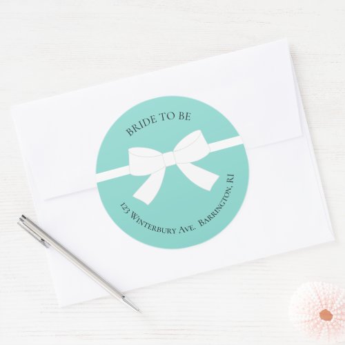 Bride To Be Wedding Suite Return Address  Classic Round Sticker