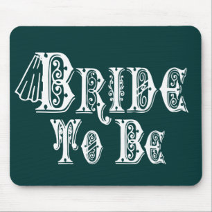 Bride To Be With Veil, Fancy White Type Mouse Pad