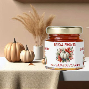Bride to Bee Autumn Pumpkin Bridal Shower Country Honey Jar Favors
