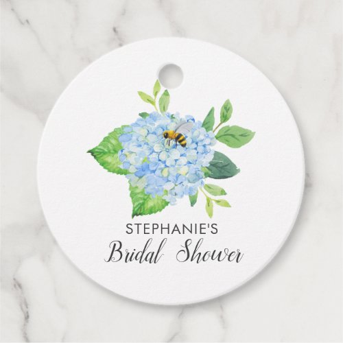 Bride To Bee Blue Hydrangea Bridal Shower  Favor Tags