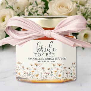 Bride To Bee Boho Wildflower Bridal Shower Honey Jar Favors