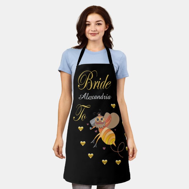 Bride To Bee Bridal Personalize Apron (Worn)