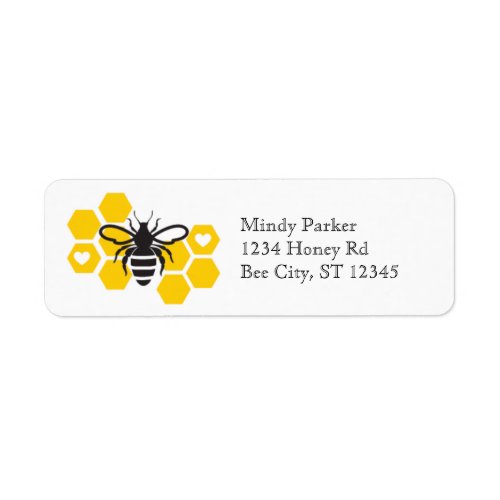 Bride to Bee Bridal Shower Address Label