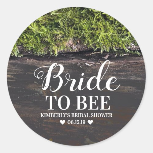 Bride To Bee Bridal Shower Classic Round Sticker