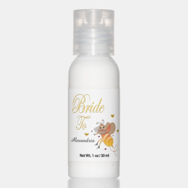 Bride To Bee Bridal Shower Favors Personalize Hand Lotion (Front)