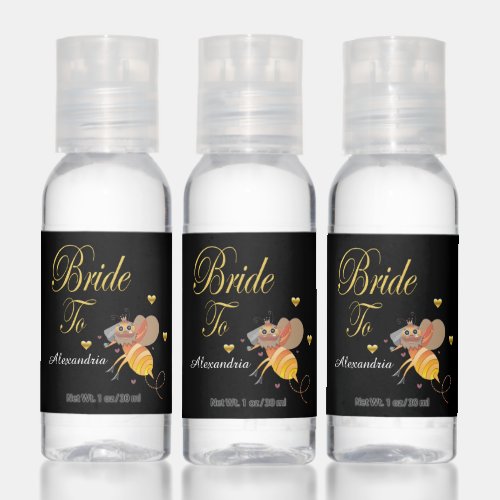 Bride To Bee Bridal Shower Favors Personalize Hand Sanitizer