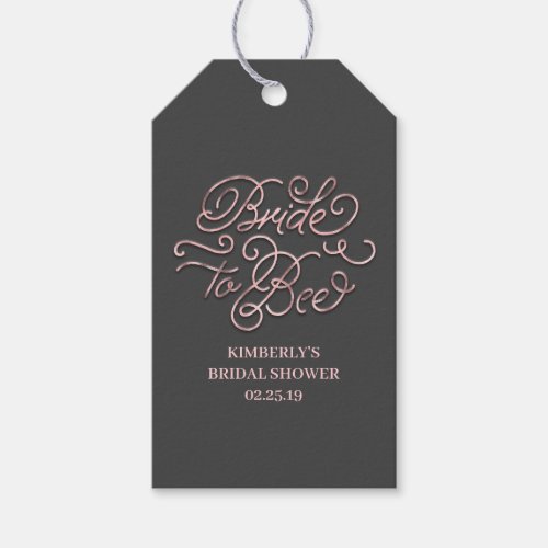 Bride To Bee Bridal Shower Gift Tags