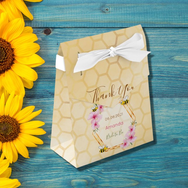 Bride to Bee Bridal shower honeycomb thank you Favor Boxes (Creator Uploaded)