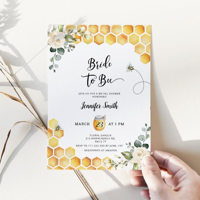 Bride to bee bridal shower invitation