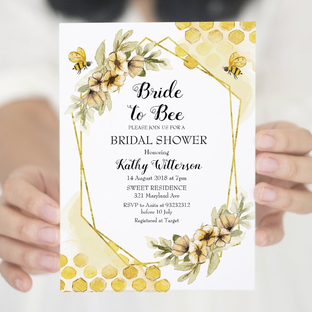 Bride to bee bridal shower invitation (Creator Uploaded)