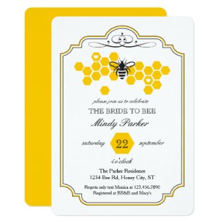 Bride to Bee Bridal Shower Invitation