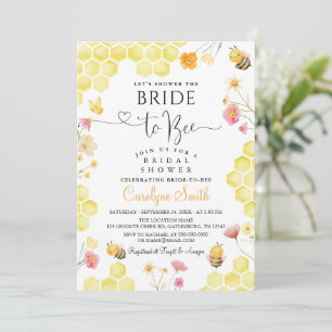 Bride to Bee Bridal Shower Invitation