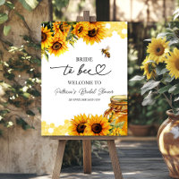 Bride To Bee Bridal Shower Sunflower Welcome Sign