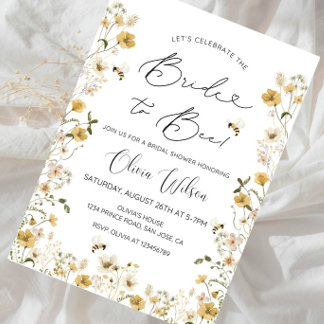 Bride to Bee! Bridal Shower- Sweet Honey Bee Bride Invitation