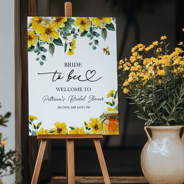 Bride To Bee Bridal Shower Welcome Sign (Creator Uploaded)