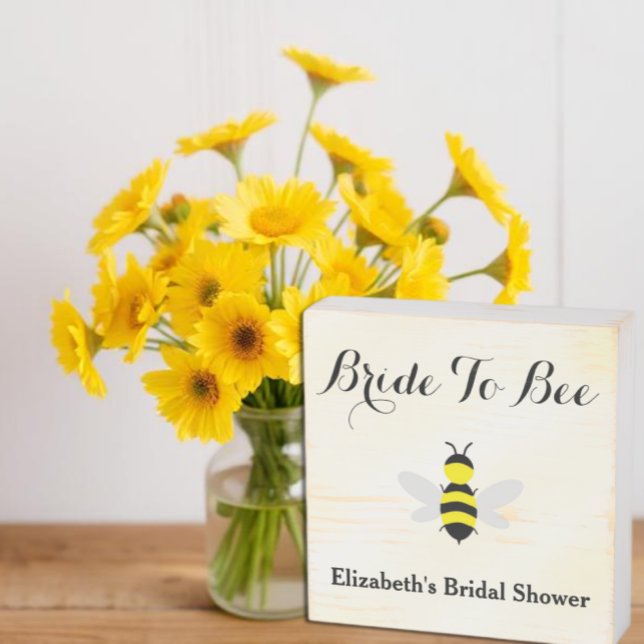 Bride To Bee Bridal Shower Wooden Box Sign (Creator Uploaded)