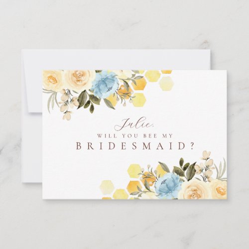 Bride to Bee Bridesmaid Card
