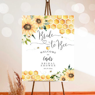Bride to Bee Bumble Bee Bridal Shower Welcome Sign