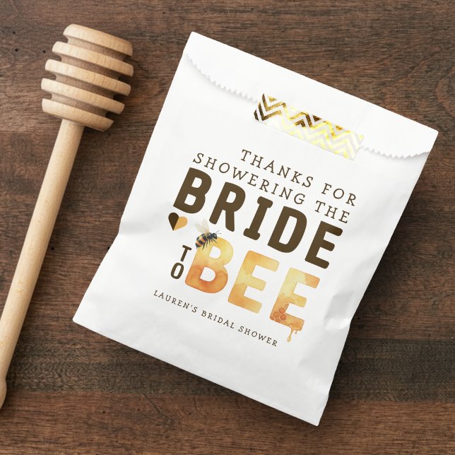 Bride to Bee Bumblebee Thank You Bridal Shower Favor Bag (Creator Uploaded)