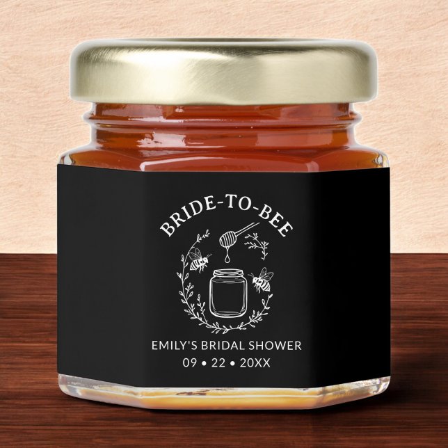 Bride to Bee Floral Wreath Bridal Shower Honey Jar Favors (Creator Uploaded)