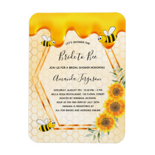 Bride to Bee gold sweet honey drips bridal shower Magnet
