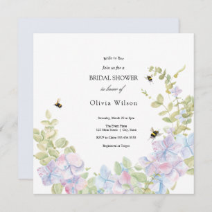 bride to bee greenery elegant bridal shower invitation