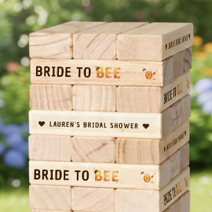 Bride to Bee Honey Jar Bumblebee Bridal Shower Topple Tower