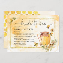 Bride To Bee Honeybee Floral Bridal Shower Invitation