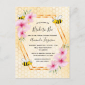 Bride to bee honeycomb bridal shower invitation postcard (Front)
