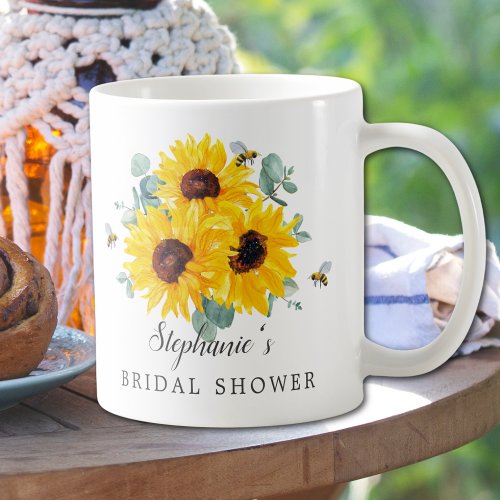 Bride To Bee Honeycomb Sunflower Bridal Shower  Coffee Mug