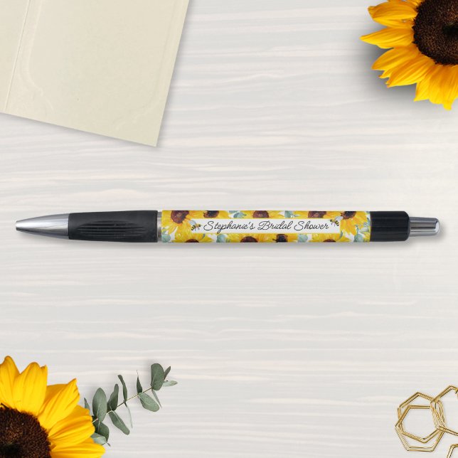 Bride To Bee Honeycomb Sunflower Bridal Shower Pen (Creator Uploaded)