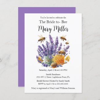 Bride-to-Bee Lavender Honey Bridal Shower 