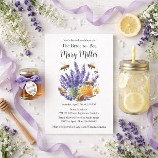 Bride-to-Bee Lavender Honey Bridal Shower