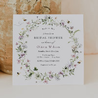 Bride to Bee Lavender Wildflower Bridal Shower Inv