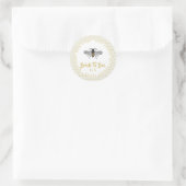 Bride To BEE - Monogram Bridal Shower Thank You Classic Round Sticker (Bag)