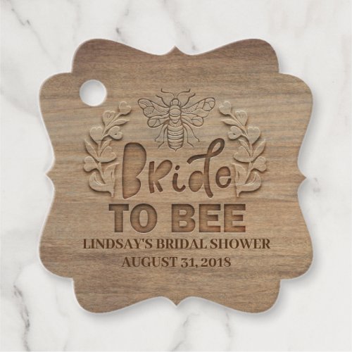 Bride To Bee Rustic Bridal Shower Favor Tags