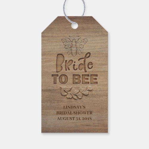 Bride To Bee Rustic Country Bridal Shower Gift Tags