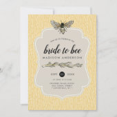 Bride To Bee Rustic Elegant Vintage Bridal Shower Invitation (Front)