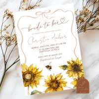 Bride to bee Sunflower and Bee Bridal Shower Invit