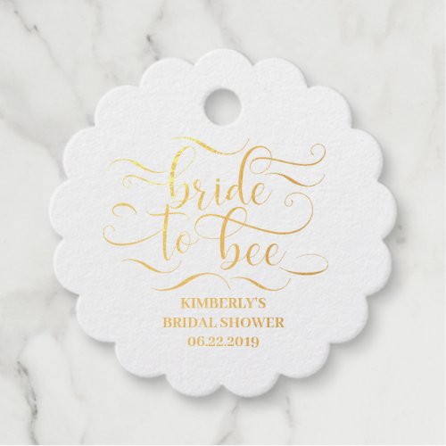 Bride To Bee _ Thank You Foil Favor Tags