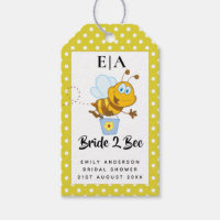 Bride to BEE Wedding Bridal Shower Yellow Cute Gift Tags