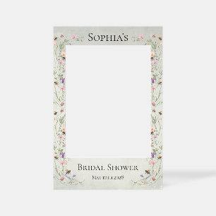 Bride to Bee Wildflower Frame Bridal Shower Selfie Frame